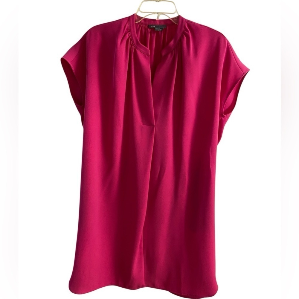 Vince shift tunic mini dress fuschia sleeveless with pockets Medium